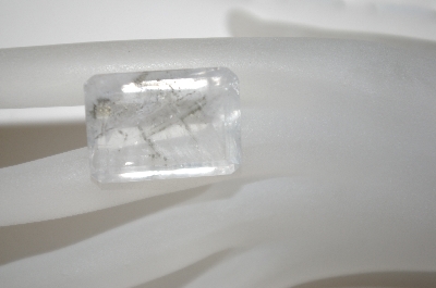 +MBA #23-194   "Emerald Cut  Faceted Quartz Gemstone