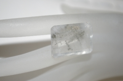 +MBA #23-194   "Emerald Cut  Faceted Quartz Gemstone