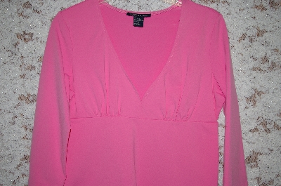 +Pink Boston Proper V-Neck Stretch Top