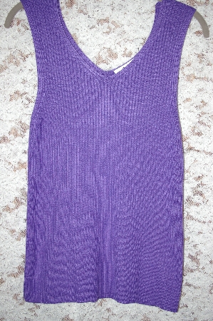 +MBA #34-018  "Purple Louis Dell'Olio Stretch Ribbed Sweater Tank