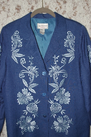 +MBA #35-049  "Blue Victor Costa Rayon Embroidered Jacket