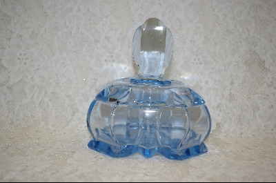 +MBA  "Beautiful 4 Piece Pale Blue 1930's Czech Perfume Bottle Set