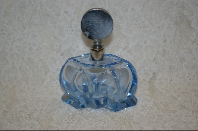 +MBA  "Beautiful 4 Piece Pale Blue 1930's Czech Perfume Bottle Set