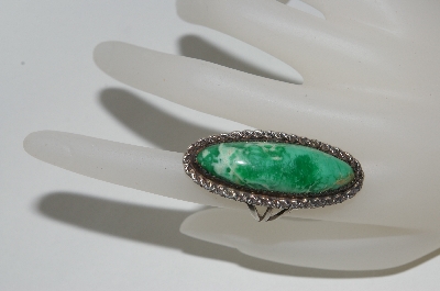+MBA #65-139   Sterling Green Turquoise Ring