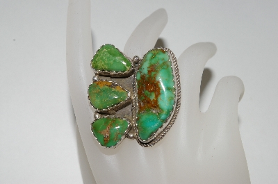 +MBA #65-192  " Big & Beautiful 4 Stone Green Turquoise Ring