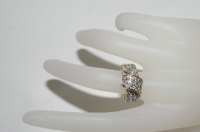 +MBA #76-142  14K Yellow Gold Diamond Cross Over Ring