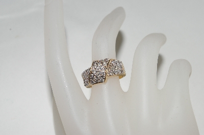 +MBA #76-142  14K Yellow Gold Diamond Cross Over Ring