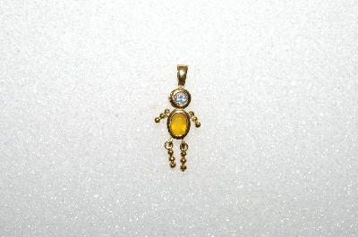 MBA #S51- 025   "1980's Gold Plated  November Boy Pendant"