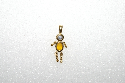 MBA #S51- 025   "1980's Gold Plated  November Boy Pendant"