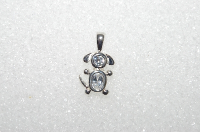 MBA #S51-115   "1980's Sterling April Dog Pendant"