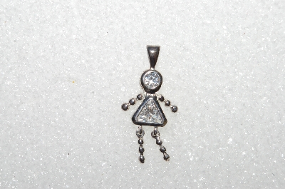 MBA #S51-121   "1980's Sterling April Girl Pendant"