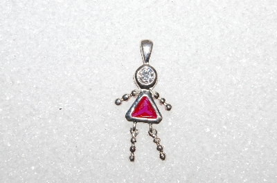 MBA #S51-634   "1980's Sterling July Girl Pendant"