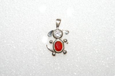 MBA #S51-643   "1980's Sterling July Dog Pendant"