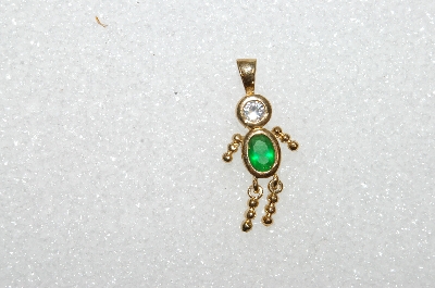 MBA #S51-611    "1980's Gold Plated Sterling May Boy Pendant"