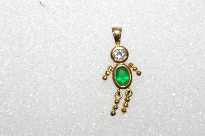 MBA #S51-611    "1980's Gold Plated Sterling May Boy Pendant"