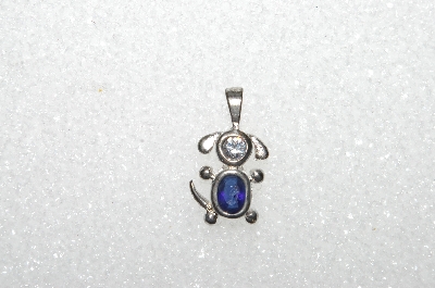 MBA #S51-056   "1980's Sterling September Dog Pendant"
