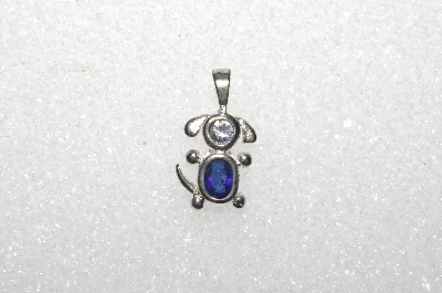 MBA #S51-056   "1980's Sterling September Dog Pendant"