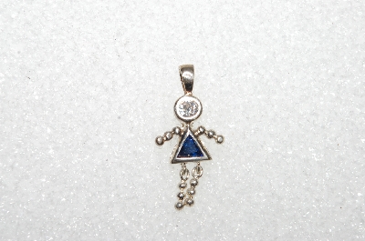 MBA #S51-692   "1980's Sterling September "KID" Girl Pendant"