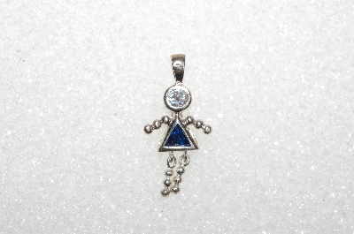 MBA #S51-692   "1980's Sterling September "KID" Girl Pendant"
