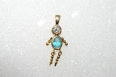 MBA #S51-668   "1980's Gold Plated Sterling March Boy Pendant"