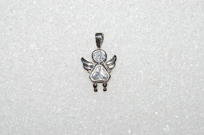 MBA #S59-146    "1980's Sterling April Angel Pendant"