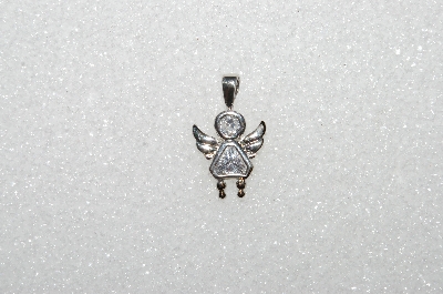 MBA #S59-146    "1980's Sterling April Angel Pendant"