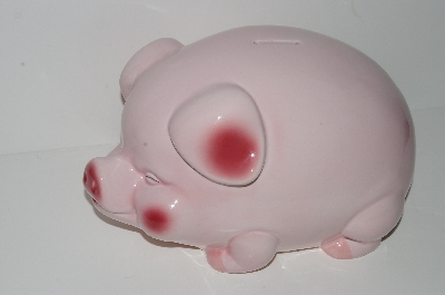 +MBA #S28-149    "Older Large Pink Ceramic Piggy Bank"