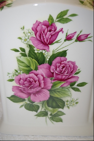 +MBA #6794  Large Ceramic Fancy Rose  Cookie Jar