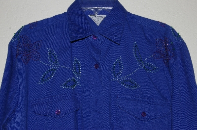 +MBAHB #19-140  "Connections NYC One Of A Kind Hand Beaded Top"