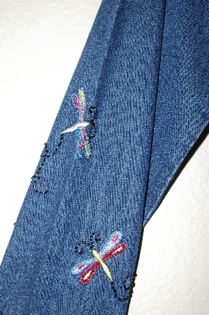 +MBAHB #19-108  "Quacker Factory Floral Embroidered Denim Jacket"