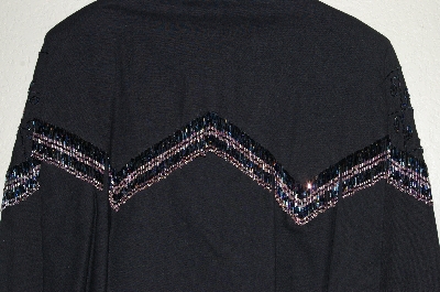 +MBAHB #19-167  "Southwest Canyon Fancy Black Hand beaded One Of A Kind Western Shirt"