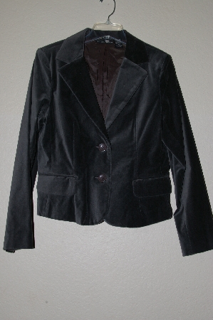 +MBADG #13-072  "Attention Grey Velvet Button Front Jacket"