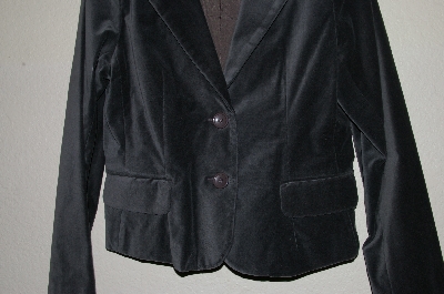 +MBADG #13-072  "Attention Grey Velvet Button Front Jacket"