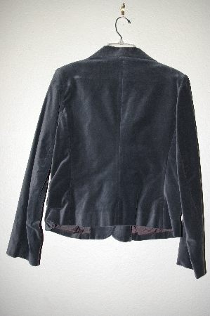 +MBADG #13-072  "Attention Grey Velvet Button Front Jacket"