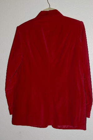 +MBADG #13-116  "Jessica Holbrook Crimsion Velveteen Fully Lined Blazer"