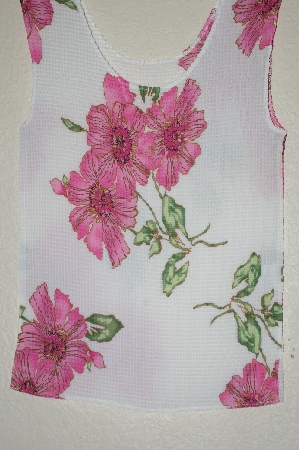 +MBADG #13-121  'Set Of Two Floral Crepe Style Tank Tops"