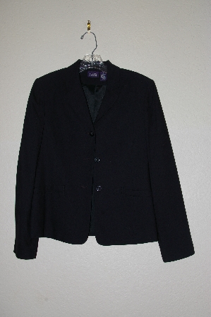 +MBADG #13-223  "Hillard & Hanson Black 3 Button Front Blazer"