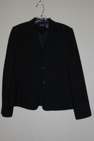 +MBADG #13-223  "Hillard & Hanson Black 3 Button Front Blazer"