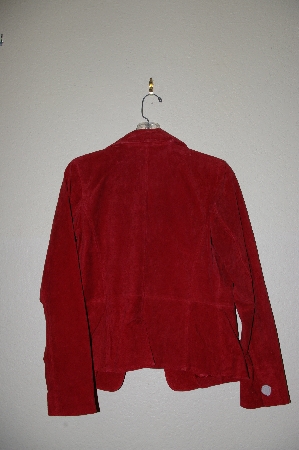 +MBADG #5-009  "Newport News Red Rose Embroidered Suede Jacket"