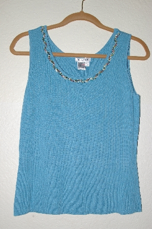+MBADG #5-061  "Gardy Blue Jeweled Neck Tank"