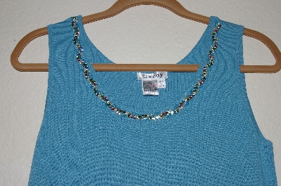 +MBADG #5-061  "Gardy Blue Jeweled Neck Tank"