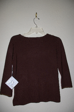 +MBADG #5-091  "Joseph A Brown Shell & Bead Embelished Sweater"