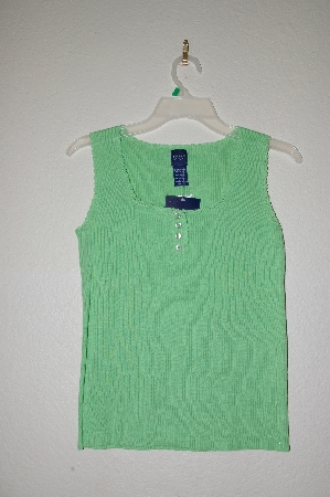 +MBADG #9-118  "Basic Editions Green Knit Tank"