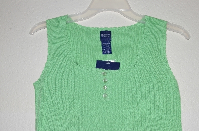 +MBADG #9-118  "Basic Editions Green Knit Tank"