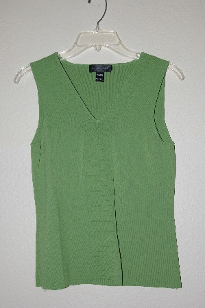 +MBADG #9-181  "Cable & Gauge Fancy Lime Green Knit Tank"