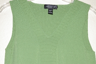 +MBADG #9-181  "Cable & Gauge Fancy Lime Green Knit Tank"