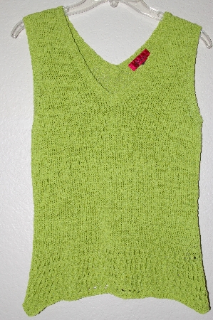 +MBADG #9-193  "Corina Fancy Knit Lime Green Tank"