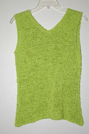 +MBADG #9-193  "Corina Fancy Knit Lime Green Tank"