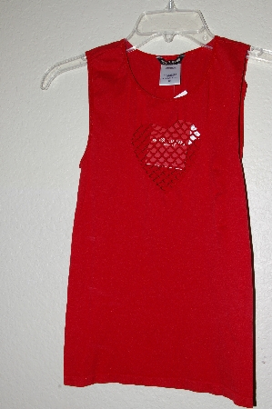 +MBADG #18-069  "Guess Jeans Fancy Red Heart Tank"