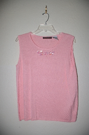 +MBADG #18-141  "Blaine Trump Emeblished Pink Knit Shell"